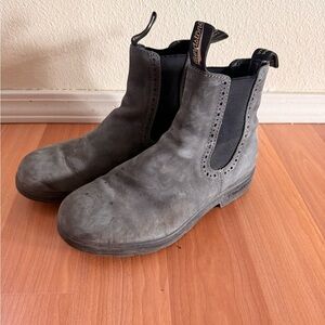 Blundstone Charcoal Leather Ankle Boots